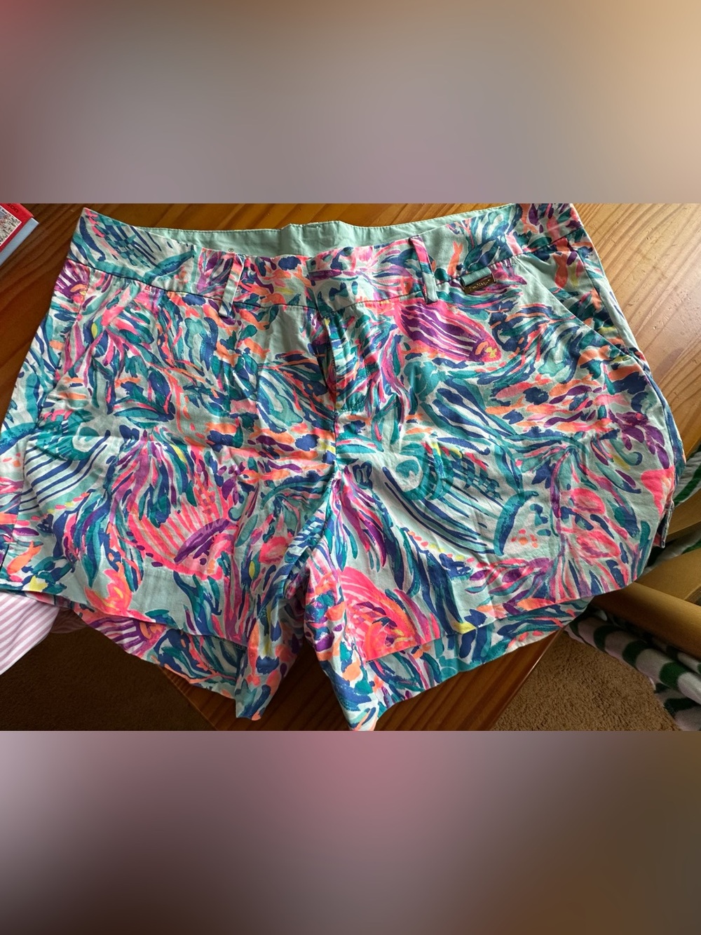 Lilly Pulitzer Coastal Floral Print Shorts - Pink, Teal, Blue